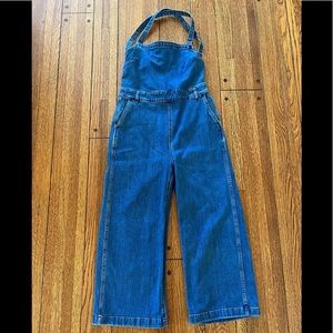 Madewell Denim Halter Jumpsuit Overalls Large L